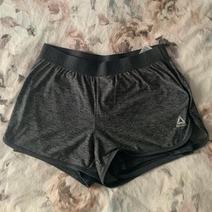 Reebok grey double layer shorts